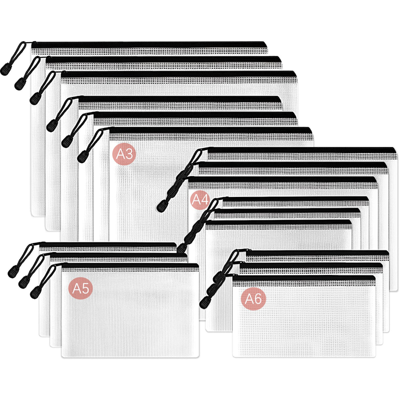 File Folder Hanging - Borsa portaoggetti con cerniera in rete,