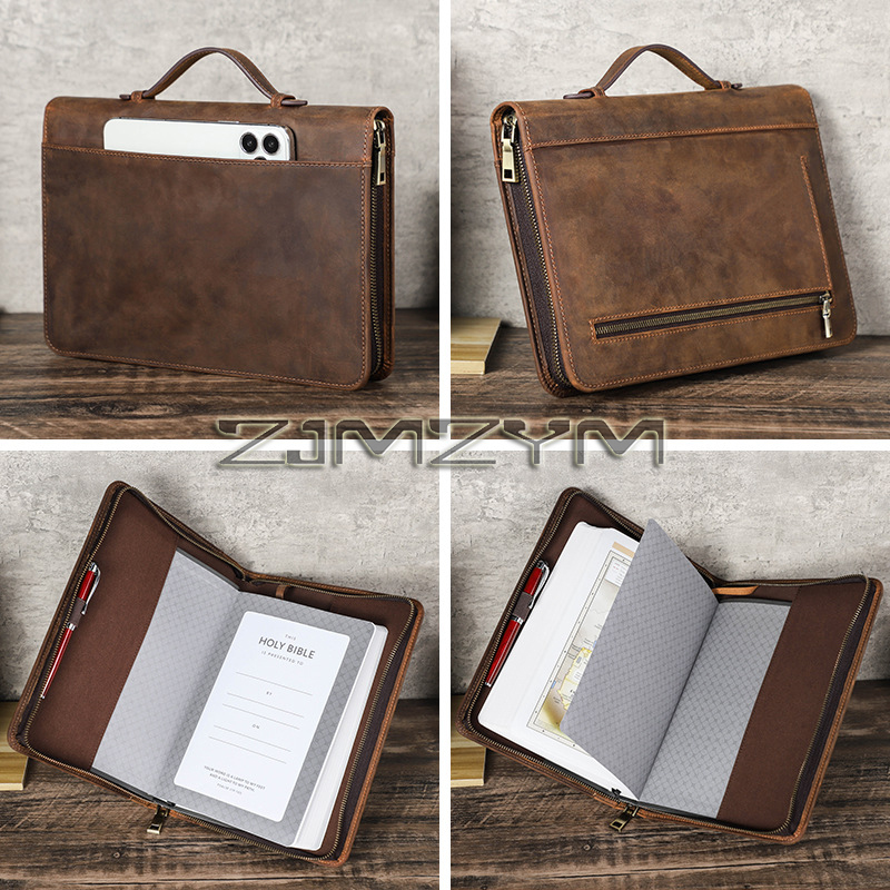 Office Stationery Supply Business - Custodia per taccuino in pelle retrò