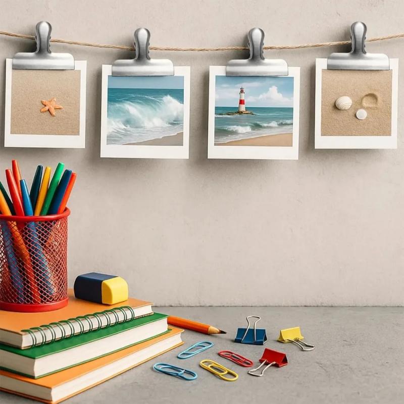 Office Stationery And Supply - Clip Multifunzione Vintage in Metallo, Resistente,