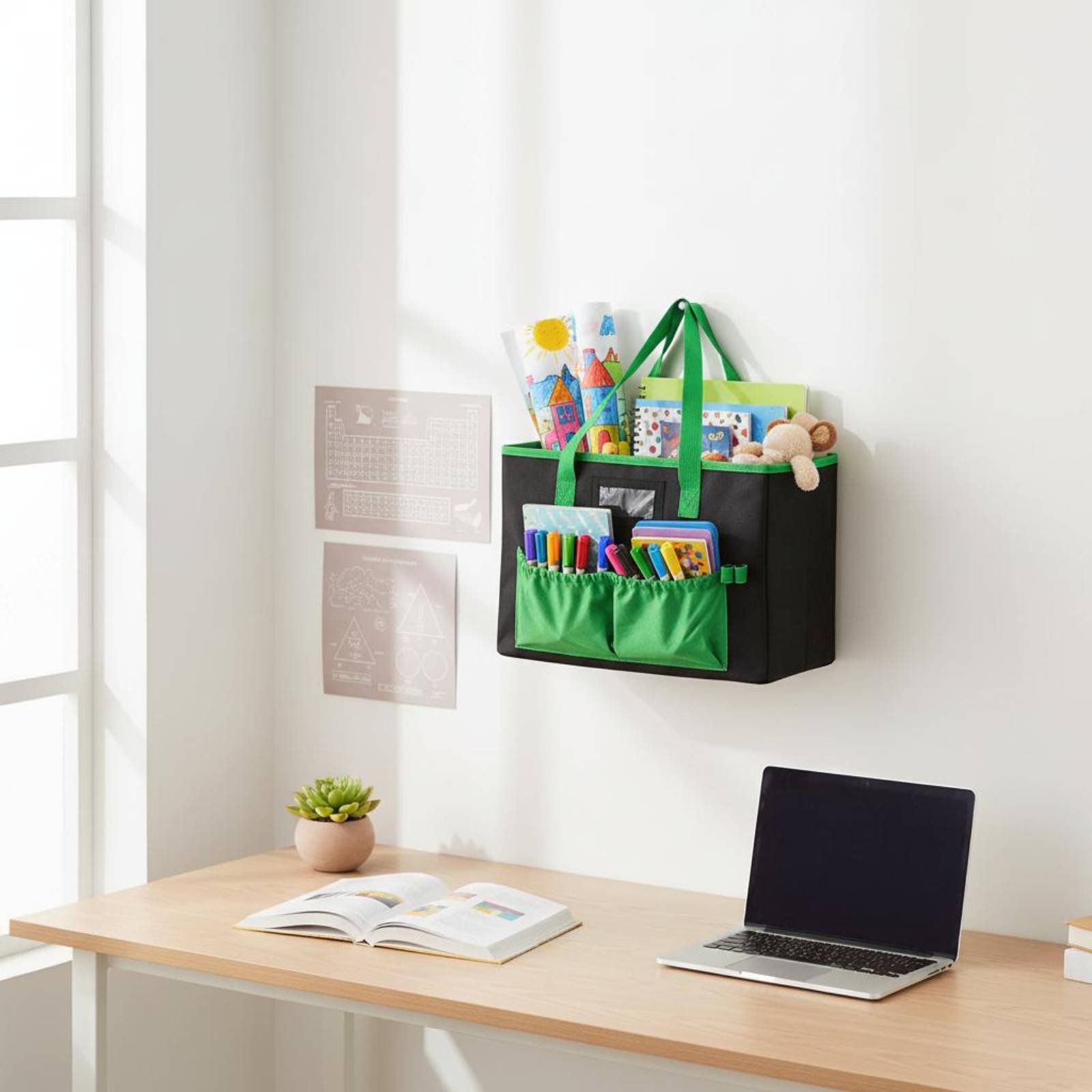 File Folder Hanging - Borsa Portadocumenti Pieghevole Robusta con Finestra
