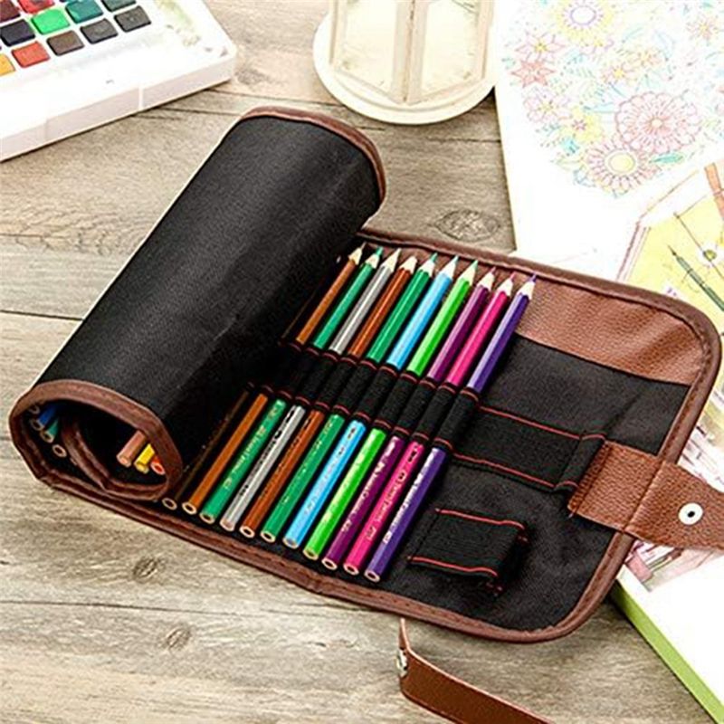 Pen Pouch Roll - Astuccio Arrotolabile BHBL con 24 Scomparti,