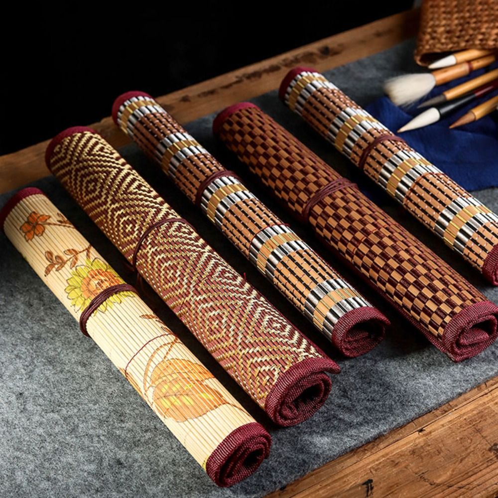 Pen Pouch Roll - Portapennelli in bambù di alta qualità,