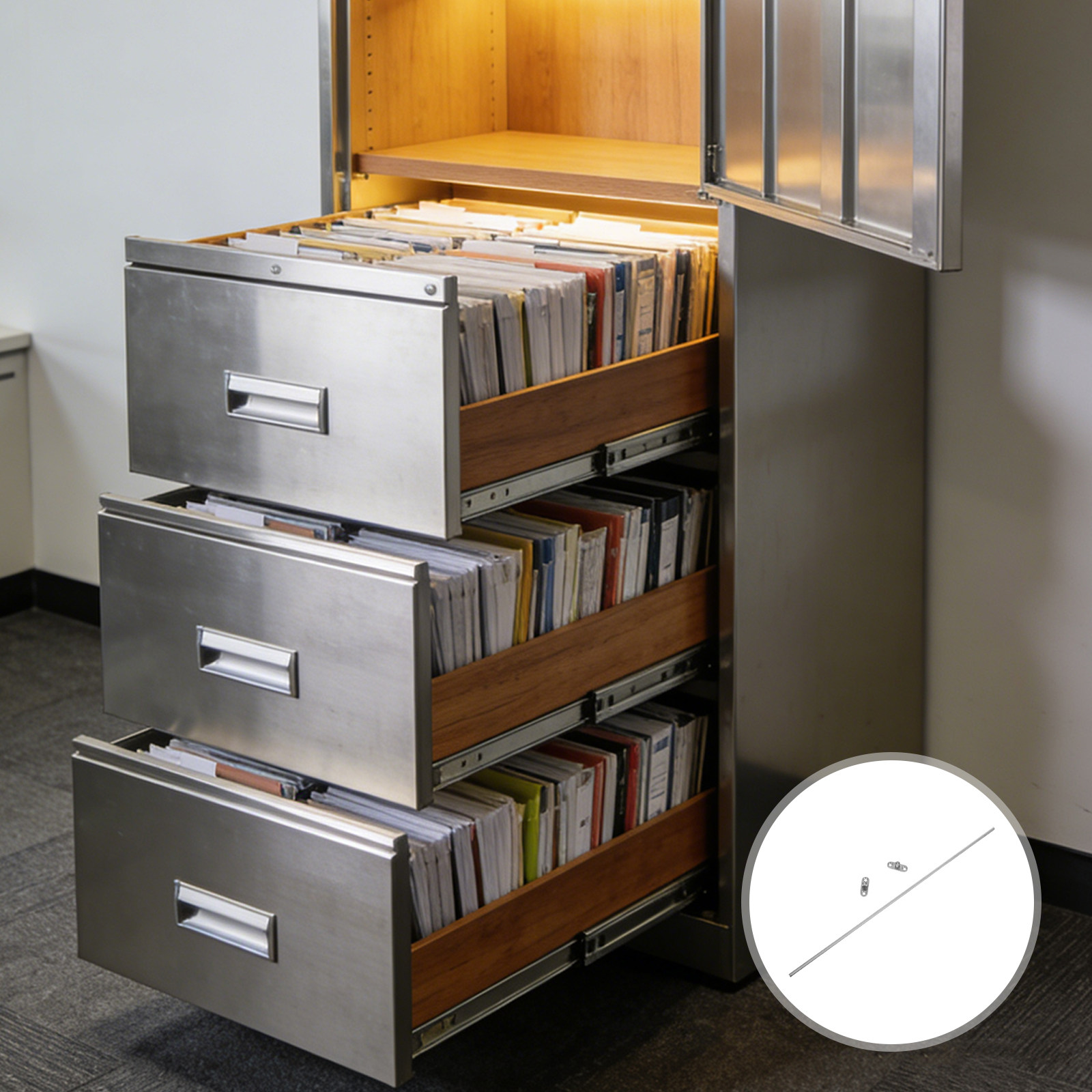 File Folder Hanging - Barra Appendi Documenti in Acciaio Inox