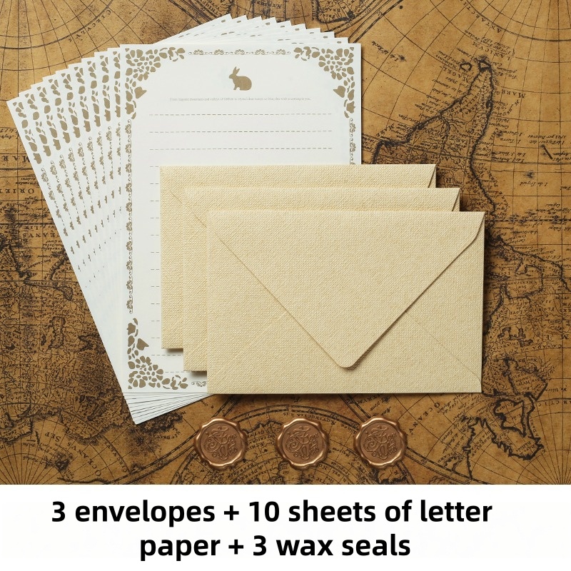 Set di 16 Buste Vintage in Lin - Wax Seal Stamp Kit recensione e prezzo